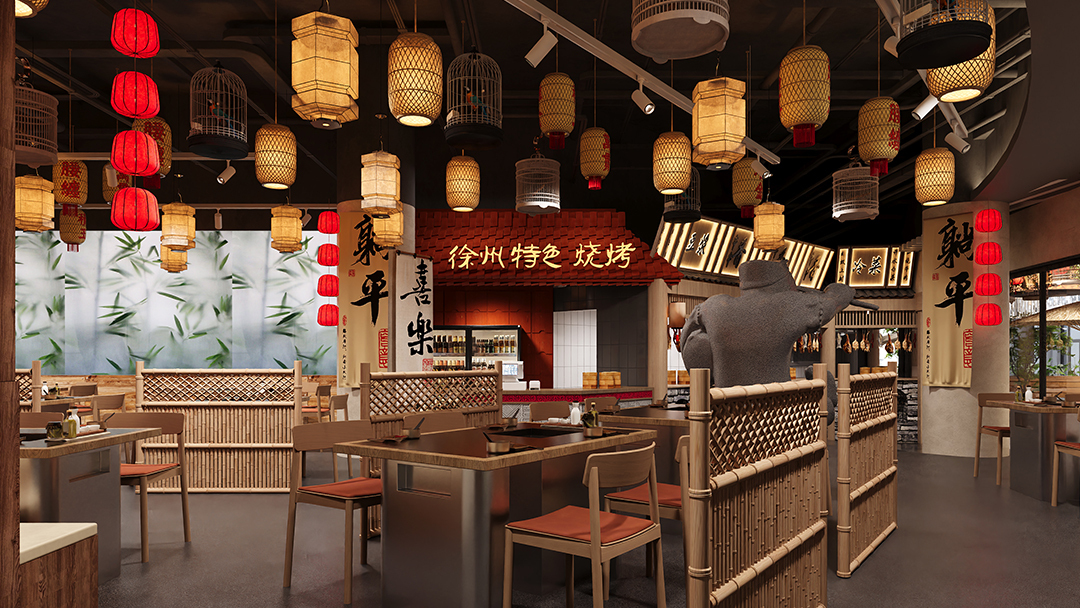 杭州煙火氣中餐廳裝修設(shè)計(jì)