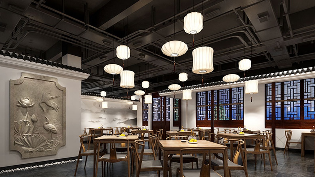 杭州新中式快餐店裝修設計