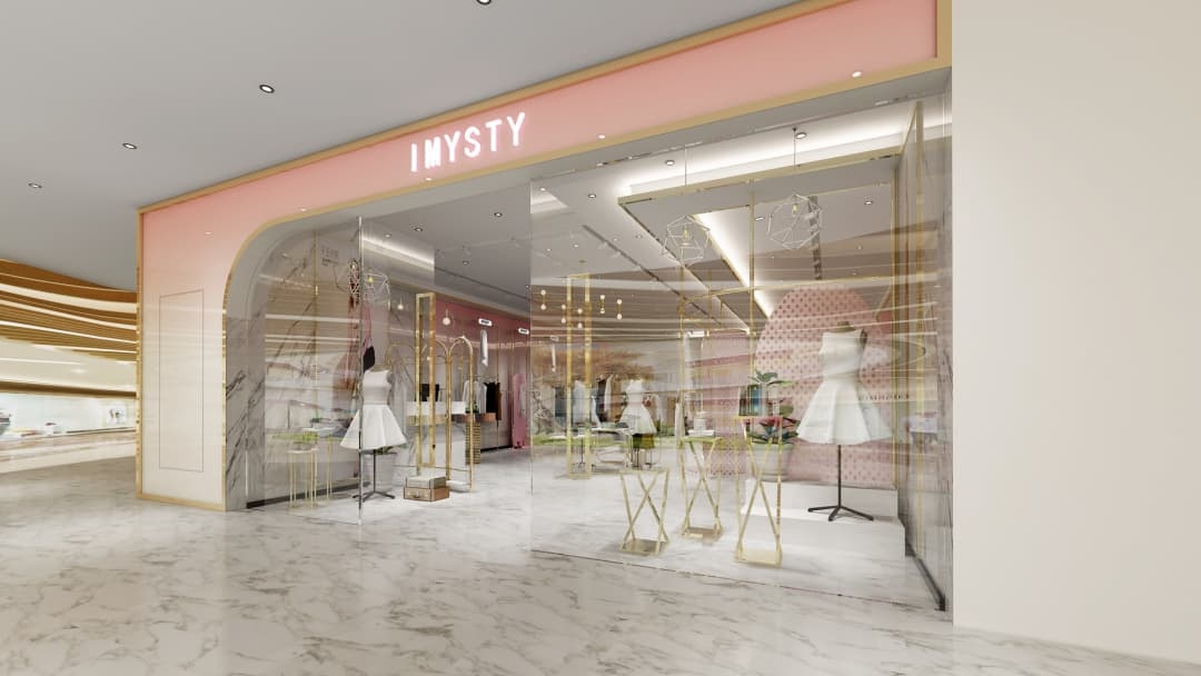 杭州ins風女裝店裝修設計