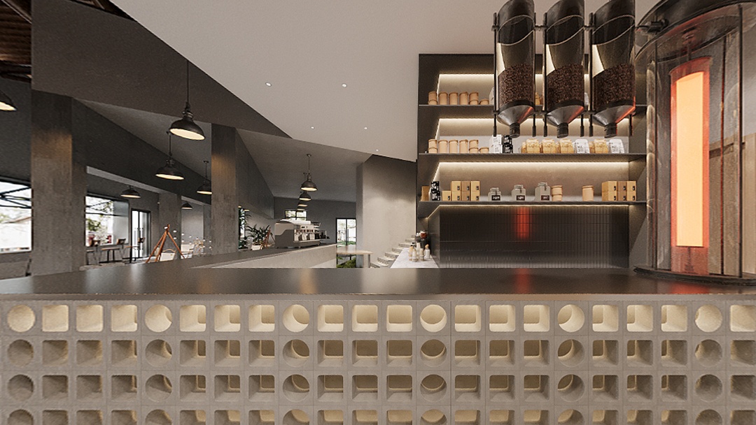 杭州工業風奶茶店裝修設計